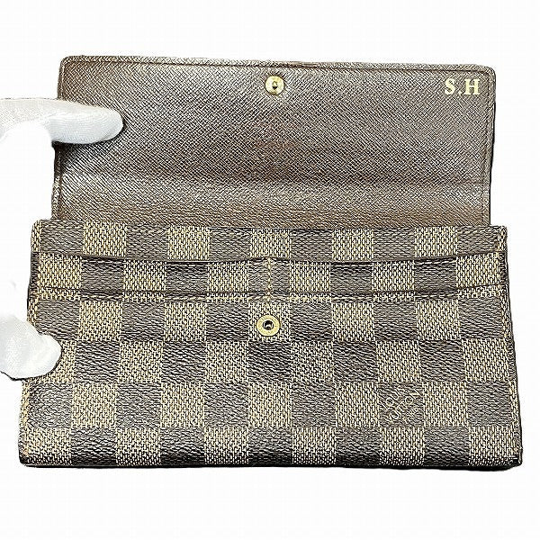 Louis Vuitton Damier Portefeuille Sarah Long Wallet N61734 in Good Condition