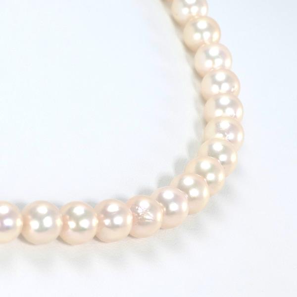 K14 Yellow Gold Akoya Pearl Necklace 6.5-7mm in Excellent Condition