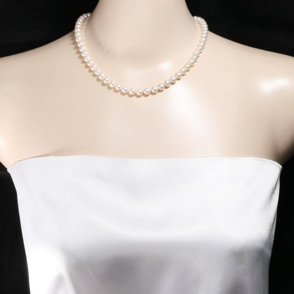 K14 Yellow Gold Akoya Pearl Necklace 6.5-7mm in Excellent Condition