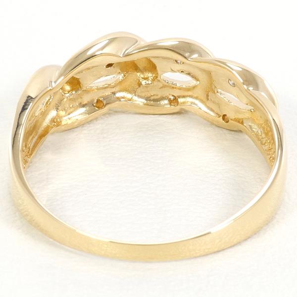 K18 Yellow Gold Diamond Ring 16 in Excellent Condition