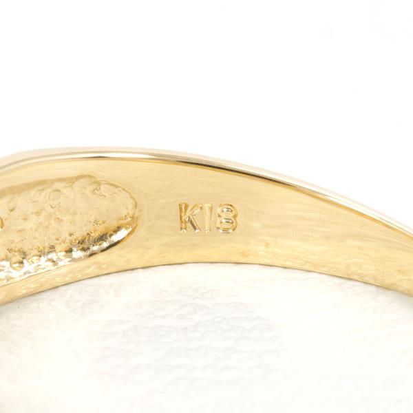 K18 Yellow Gold Diamond Ring 16 in Excellent Condition