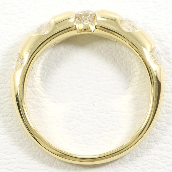 K18 Yellow Gold Diamond Ring 11号 in Excellent Condition