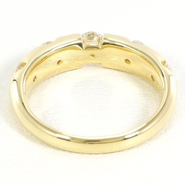 K18 Yellow Gold Diamond Ring 11号 in Excellent Condition