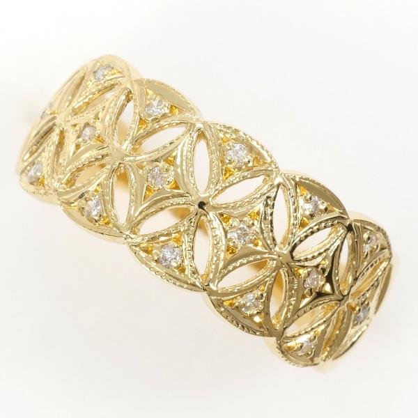 K18 Yellow Gold Diamond Ring 13.5