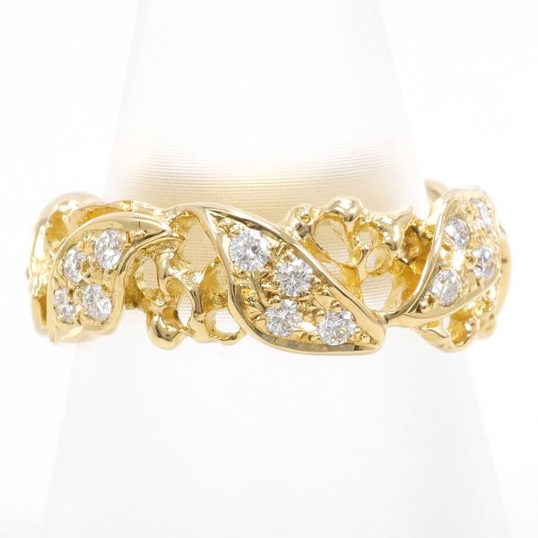 K18 Yellow Gold Diamond Ring 11.5