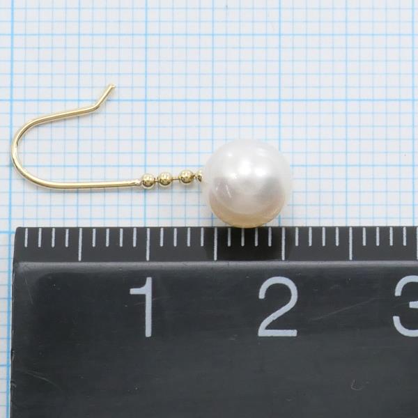 K18 Yellow Gold Pearl Earrings in Great Condition