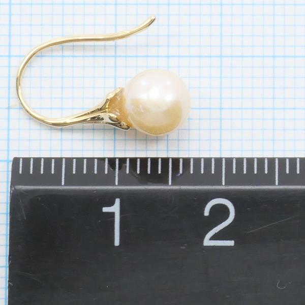 K18 Yellow Gold Pearl Earrings in Great Condition