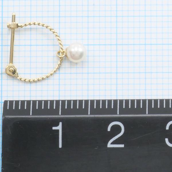 K18 Yellow Gold Pearl Earrings in Pristine Condition