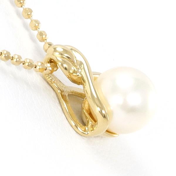 K18 Yellow Gold Pearl Necklace in Excellent Condition