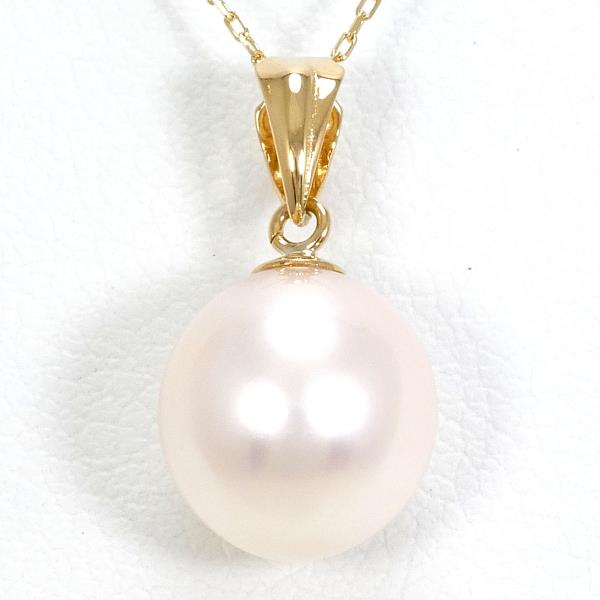 K18 Yellow Gold Pearl Necklace in Excellent Condition