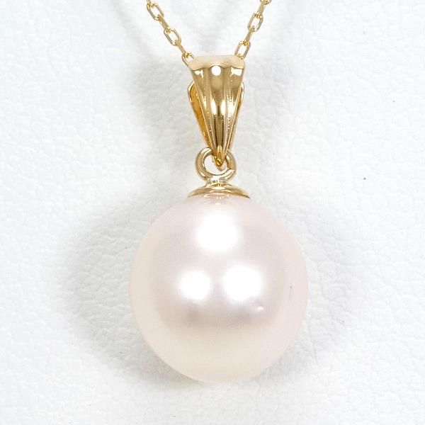 K18 Yellow Gold Pearl Necklace in Excellent Condition