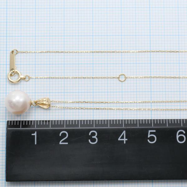 K18 Yellow Gold Pearl Necklace in Excellent Condition