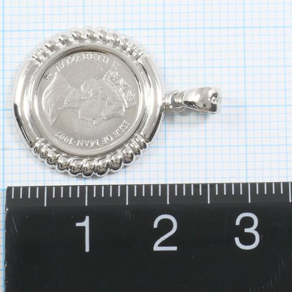 Manx Cat Platinum PT1000 PT900 Coin Pendant in Excellent Condition