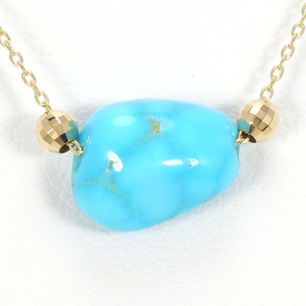 K18 Yellow Gold Turquoise Necklace in Excellent Condition