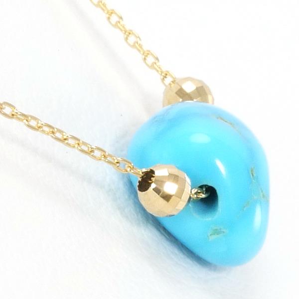 K18 Yellow Gold Turquoise Necklace in Excellent Condition