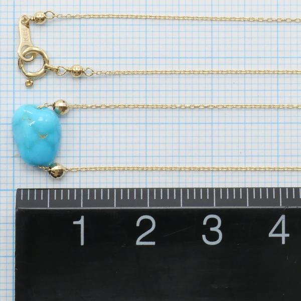 K18 Yellow Gold Turquoise Necklace in Excellent Condition