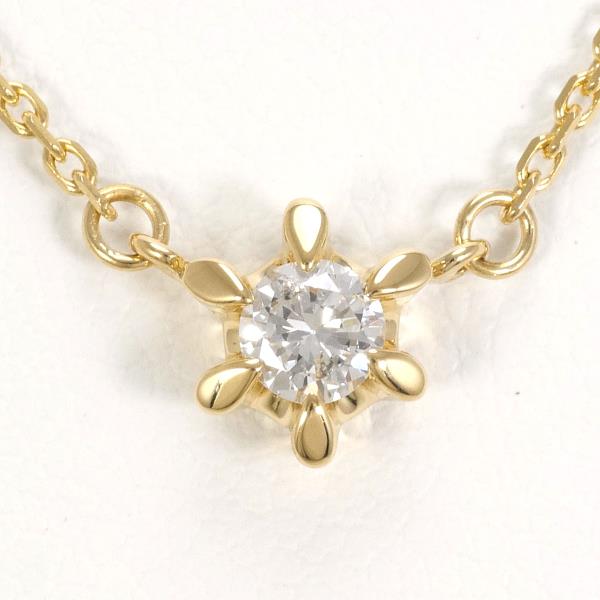 K18 Yellow Gold Diamond Necklace 0.19ct in Excellent Condition