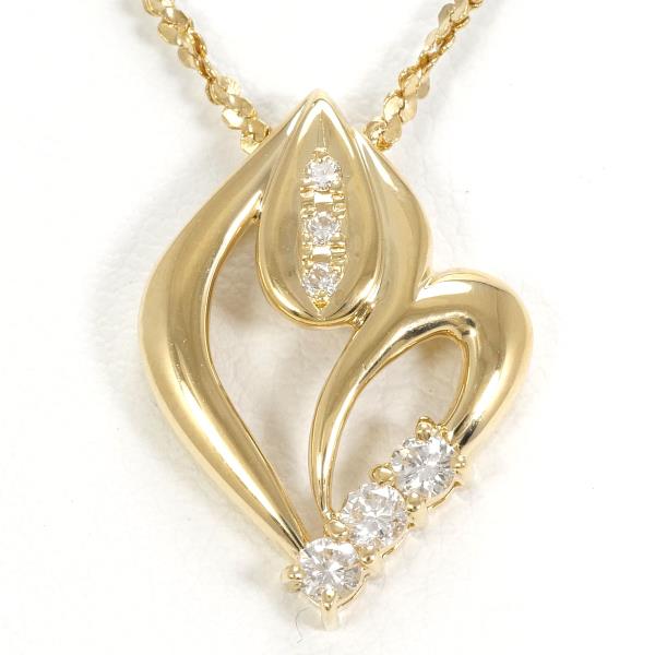 K18 Yellow Gold Diamond Necklace in Excellent Condition