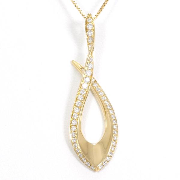 K18 Yellow Gold Diamond Necklace 0.35ct in Excellent Condition