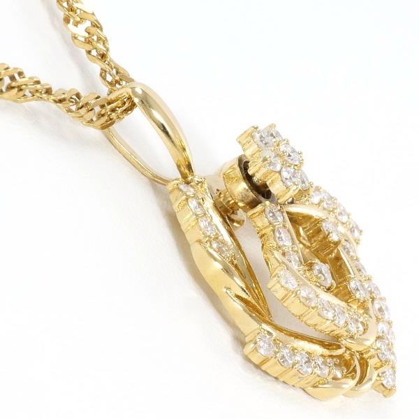 K18 Yellow Gold Diamond Necklace in Excellent Condition