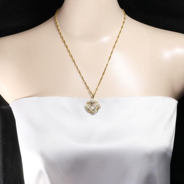 K18 Yellow Gold Diamond Necklace in Excellent Condition