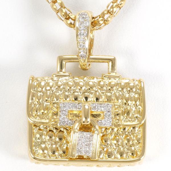 K18 Yellow Gold White Gold Diamond Necklace