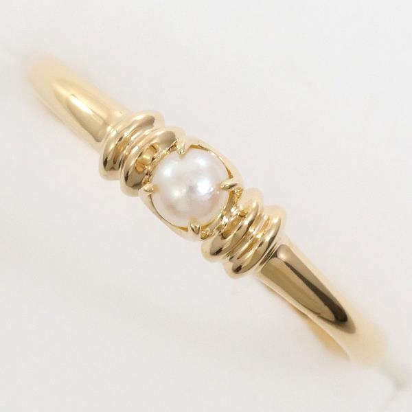 K18 Yellow Gold Pearl Ring 11.5 in Excellent Condition