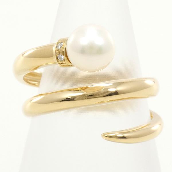 K18 Yellow Gold Pearl Ring 10