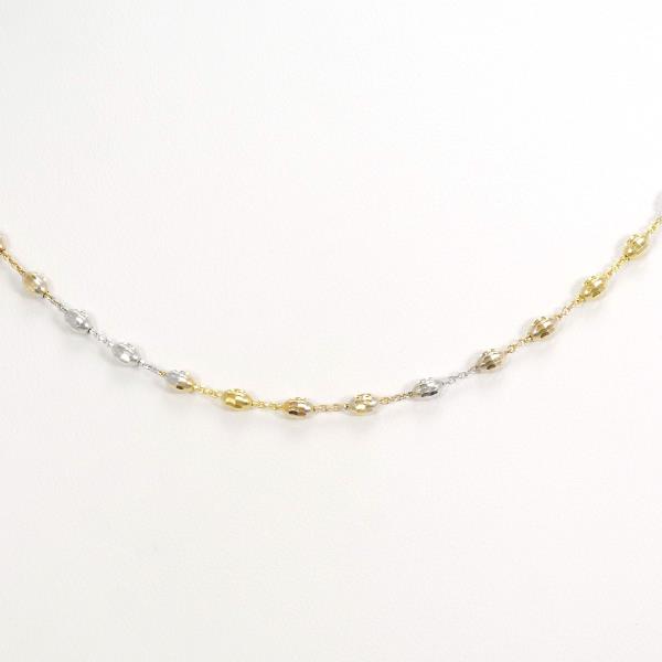 K18 Yellow/White Gold Necklace 45cm in Excellent Condition