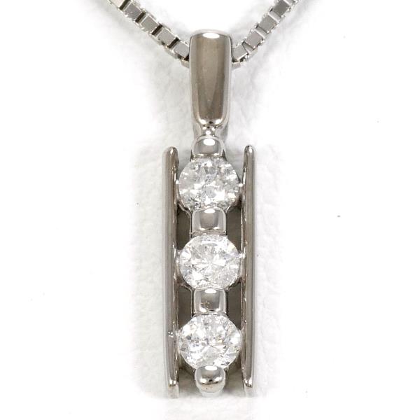 K14 White Gold Diamond Necklace