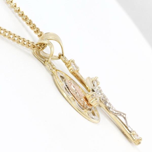 10K Gold Zircon Necklace in Excellent Condition