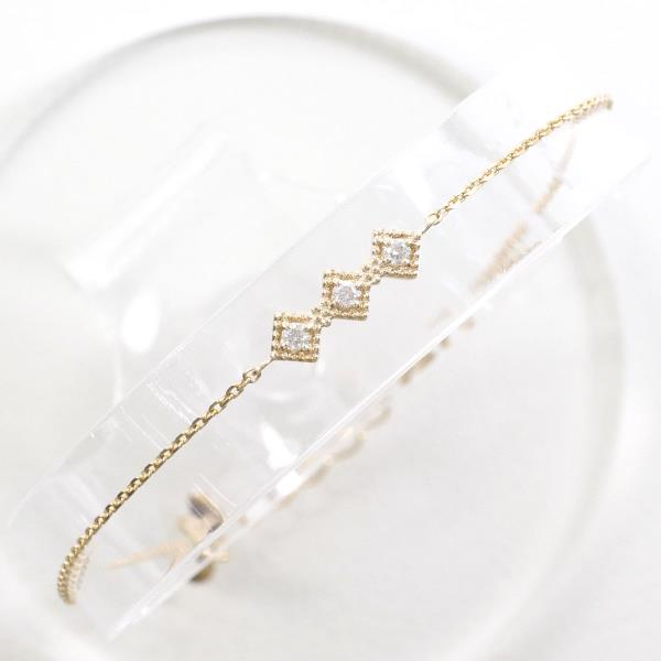 K10 Yellow Gold Diamond Bracelet 19cm