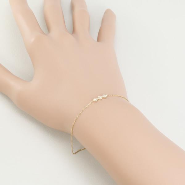 K10 Yellow Gold Diamond Bracelet 19cm