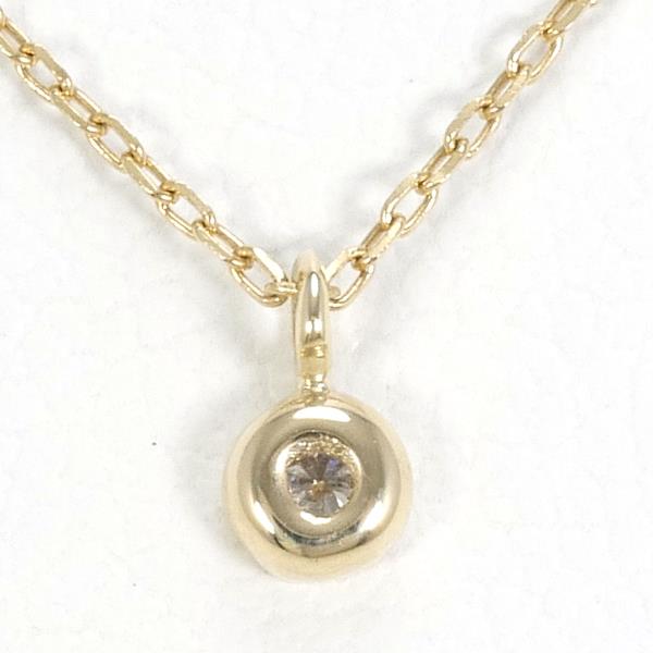 K10 Yellow Gold Diamond Necklace in Excellent Condition