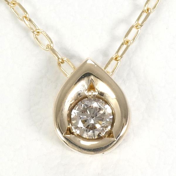 K10 Yellow Gold Diamond Necklace in Excellent Condition