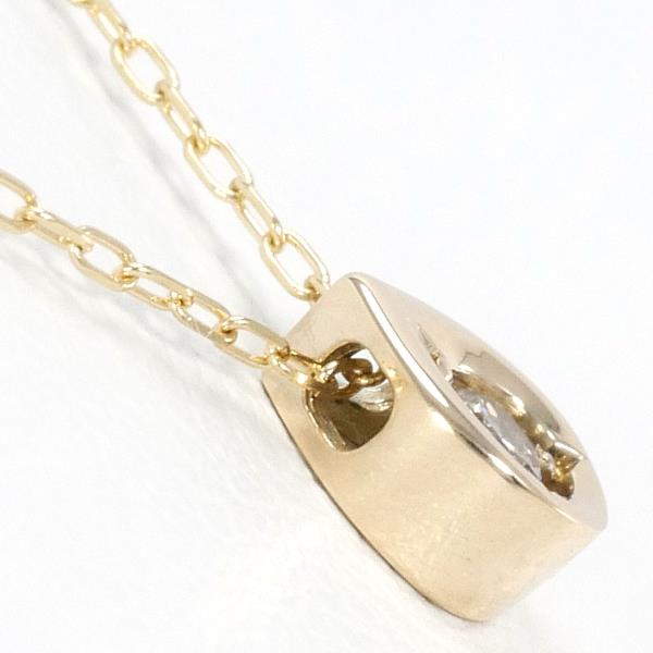 K10 Yellow Gold Diamond Necklace in Excellent Condition