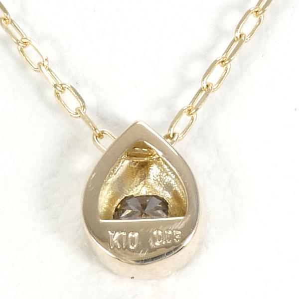 K10 Yellow Gold Diamond Necklace in Excellent Condition