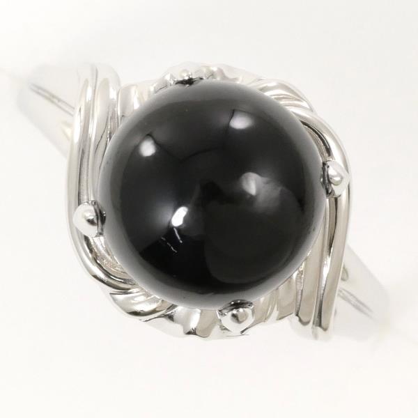 PT900 Platinum Onyx Ring Size 16 in Excellent Condition