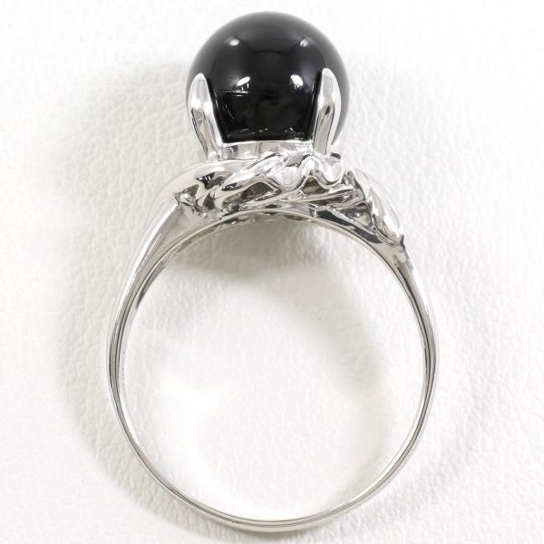 PT900 Platinum Onyx Ring Size 16 in Excellent Condition