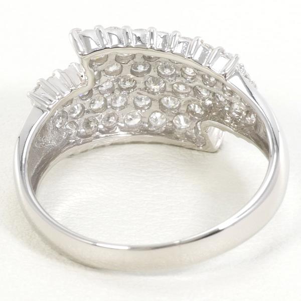 PT900 Platinum Diamond Ring 16.5