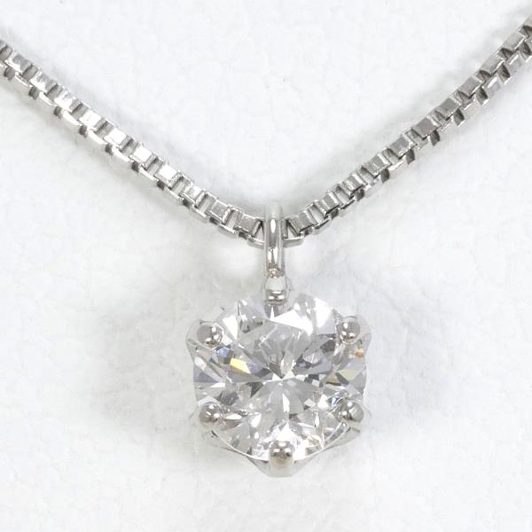 PT850 Platinum Necklace with 0.22ct Diamond in Excellent Condition