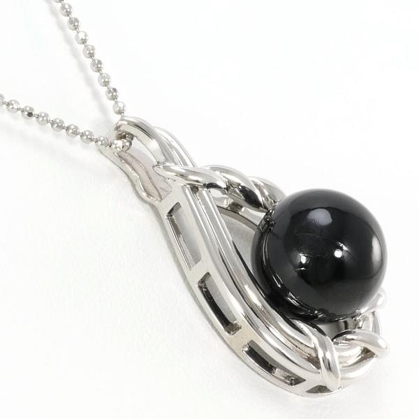 Platinum PT900 PT850 Onyx Necklace in Pristine Condition