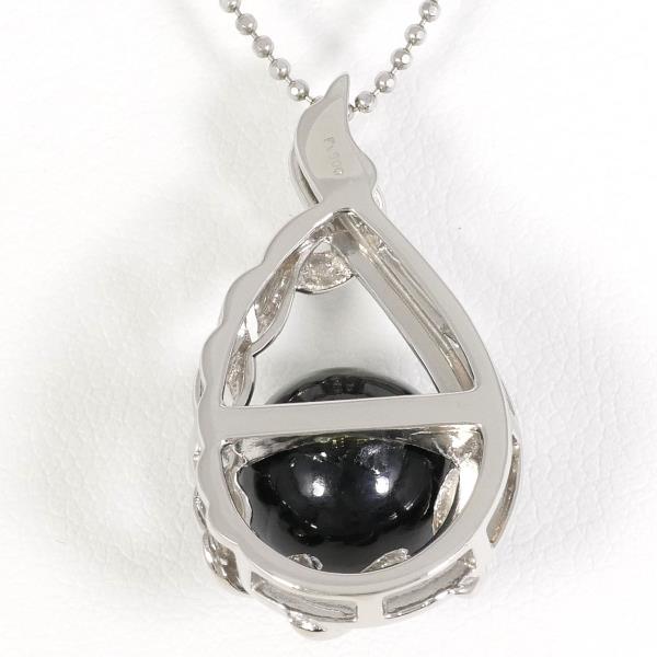 Platinum PT900 PT850 Onyx Necklace in Pristine Condition