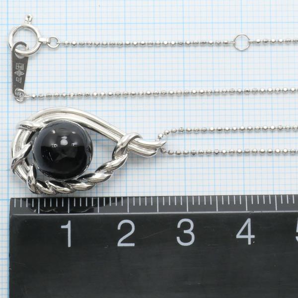 Platinum PT900 PT850 Onyx Necklace in Pristine Condition