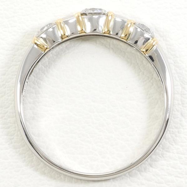 PT900 Platinum K18YG Diamond Ring in Excellent Condition