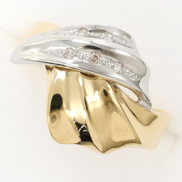 PT900 Platinum K18 Yellow Gold Diamond Ring in Pristine Condition