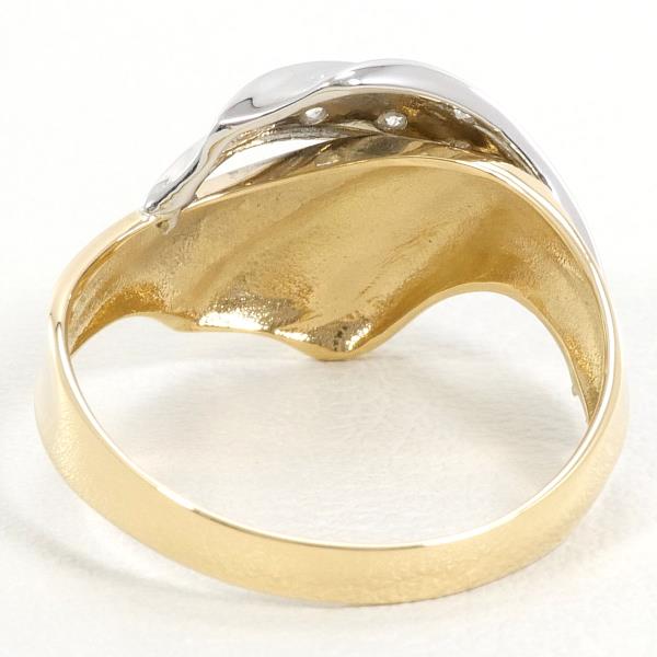 PT900 Platinum K18 Yellow Gold Diamond Ring