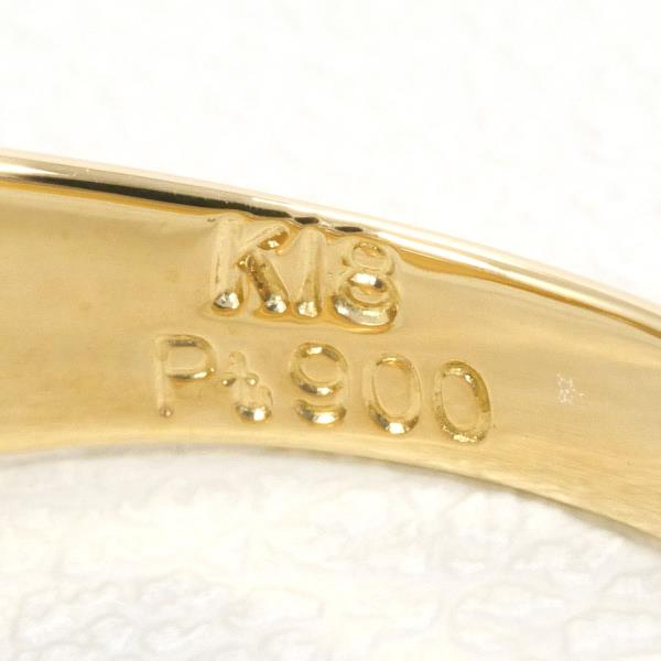 PT900 Platinum K18 Yellow Gold Diamond Ring in Pristine Condition