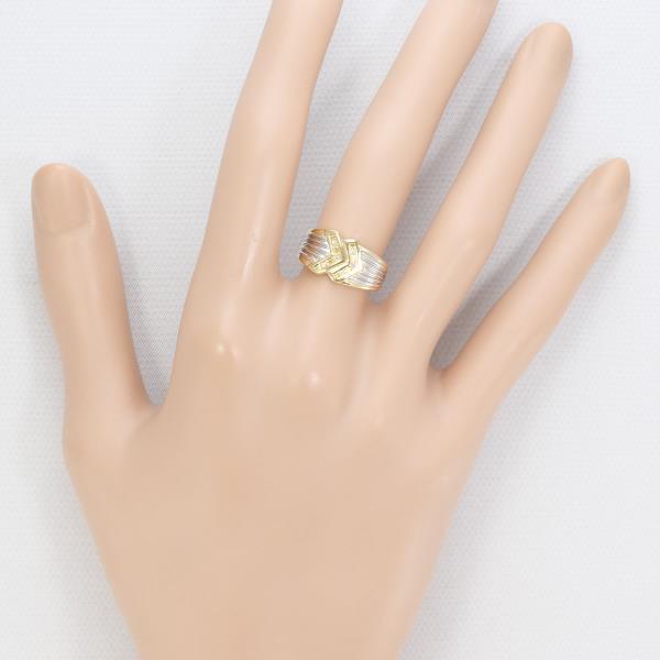 PT900 Platinum K18 Yellow Gold Diamond Ring