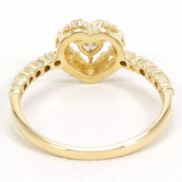 Aker K18 Yellow Gold Diamond Ring 9.5 in Excellent Condition